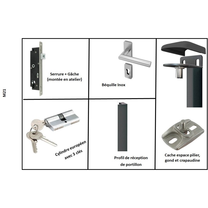 Portillon ALUMINIUM DOROTHY - portillon aluminium sur mesure