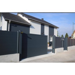 Portail ALUMINIUM coulissant VERMONT - portail aluminium coulissant contemporain