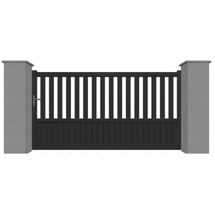 PORTAIL ALUMINIUM COULISSANT BALLAST - portail automatique sur mesure