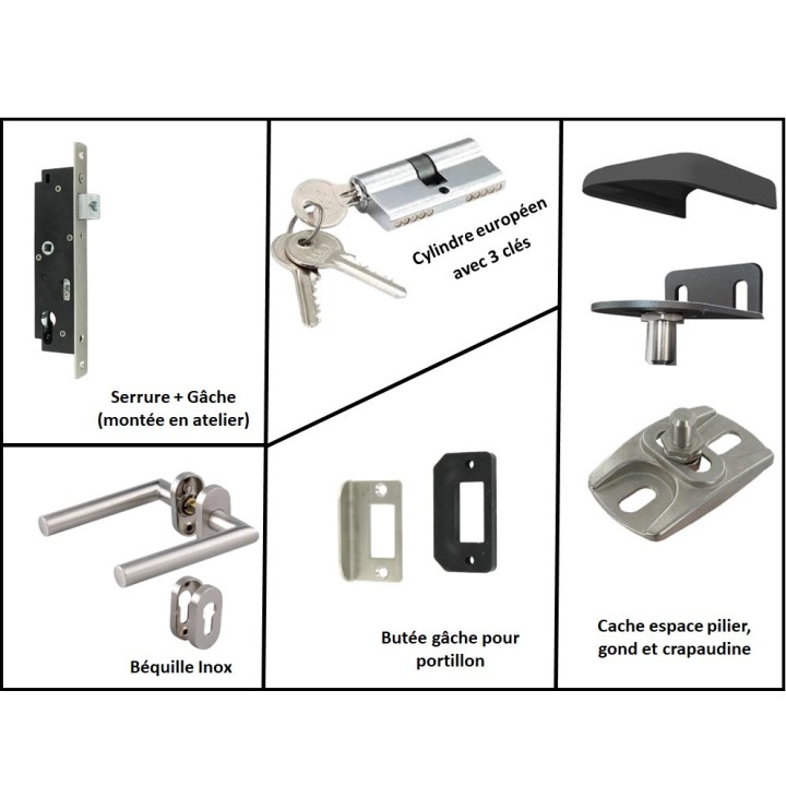 Portail ALUMINIUM battant GLENAN - portail alu battant