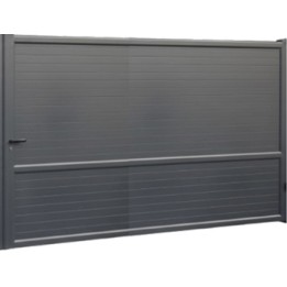 Portail ALUMINIUM coulissant CONDORCET - portail aluminium coulissant contemporain