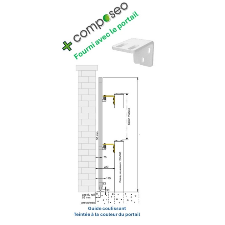 PORTAIL ALUMINIUM COULISSANT MEISSONIER - portail aluminium
