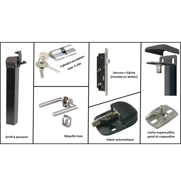 PORTAIL ALUMINIUM BATTANT AVIRON - portail aluminium